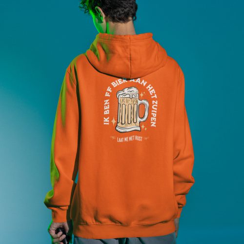 Koningsdag Hoodie Ik Ben Ff Bier Aan Het Zuipen Back