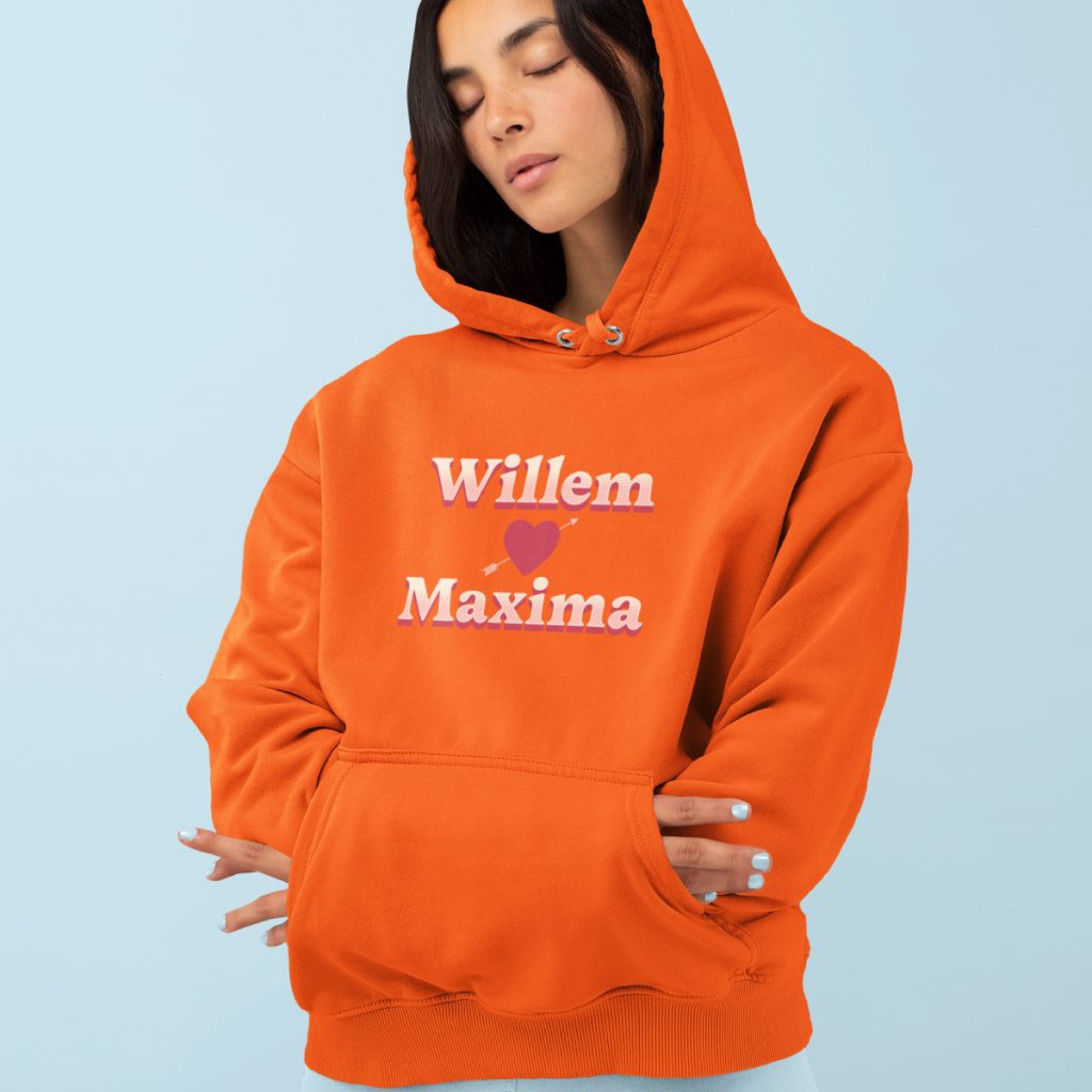 Oranje Koningsdag Hoodie Willem Loves Maxima