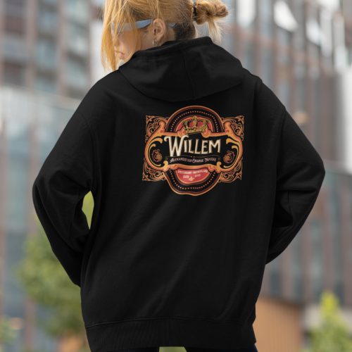 Zwarte Koningsdag Hoodie Willem van Nassau Back