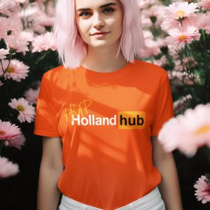 Oranje Koningsdag T-shirt Hup Holland Hub Dames