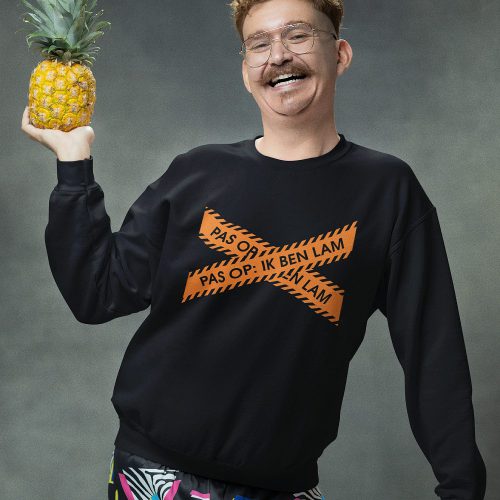 Zwarte EK WK Koningsdag Trui Pas Op Ik Ben Lam 2