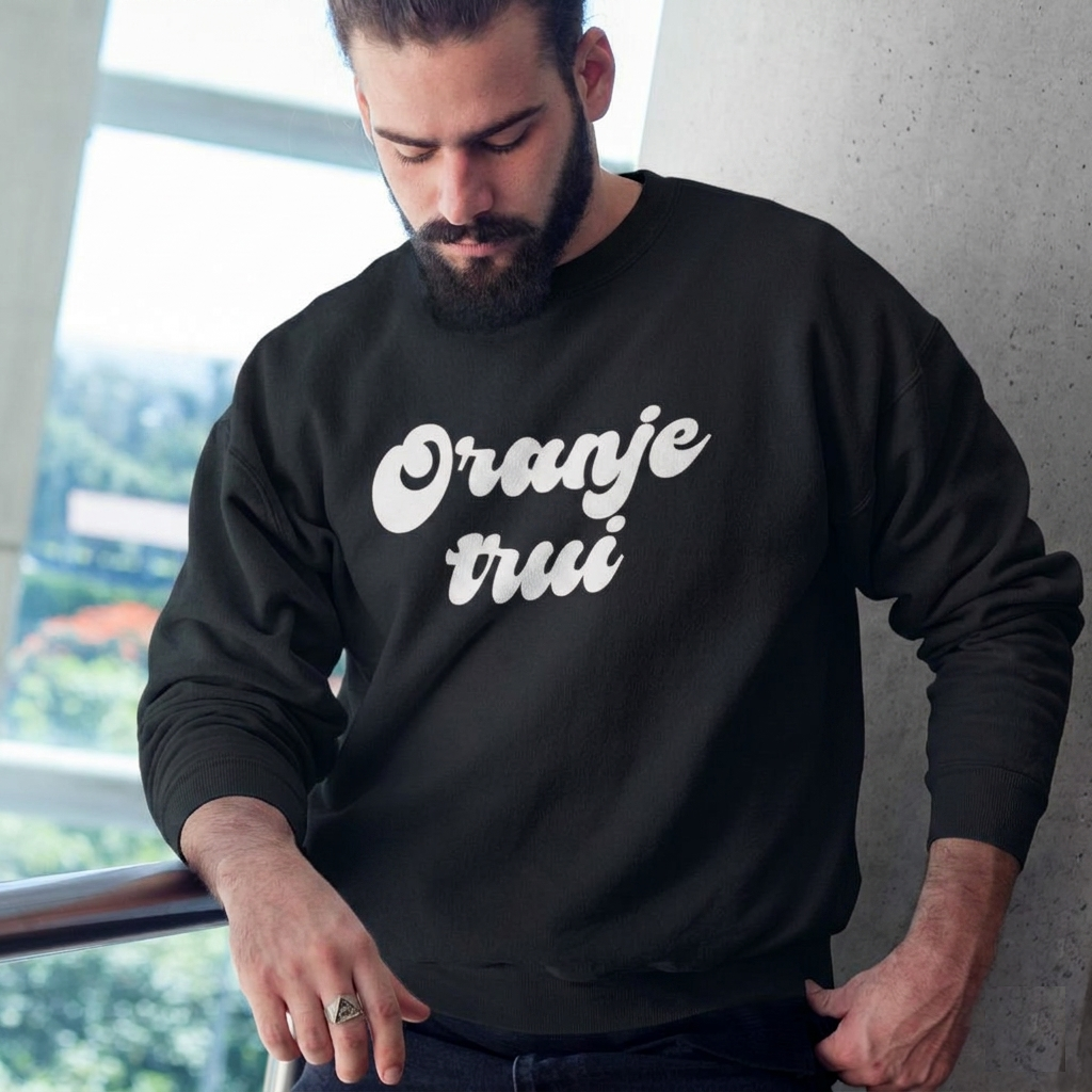 Zwarte Trui Met Oranje Trui