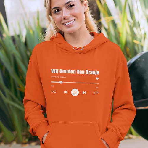 Oranje EK Hoodie Wij Houden Van Oranje Music Player