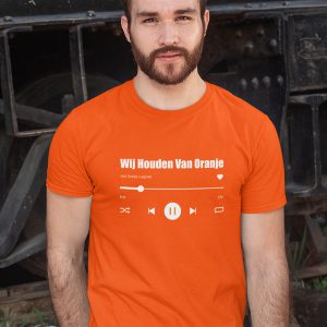 Oranje EK T-shirt Wij Houden Van Oranje Music Player
