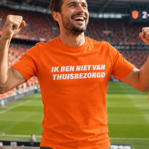 Oranje T-shirt Ik Ben Niet Van Thuisbezorgd Final