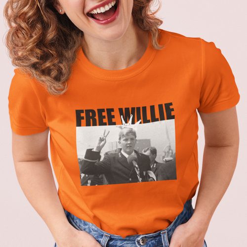 Oranje-T-shirt-Free-Willie-Foto-Dames