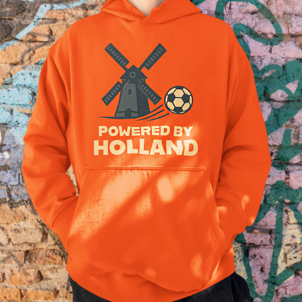 Oranje EK WK Hoodie Powered By Holland