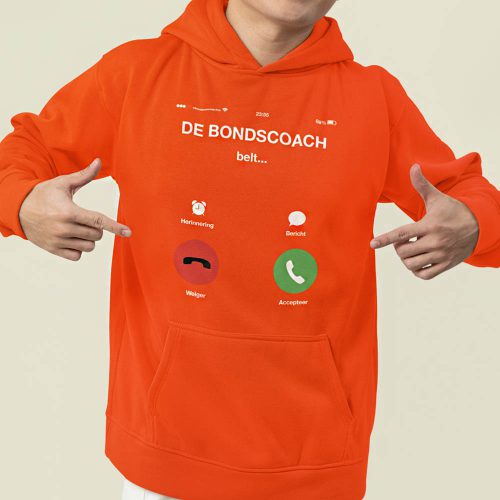 Oranje Hoodie De Bondscoach Belt