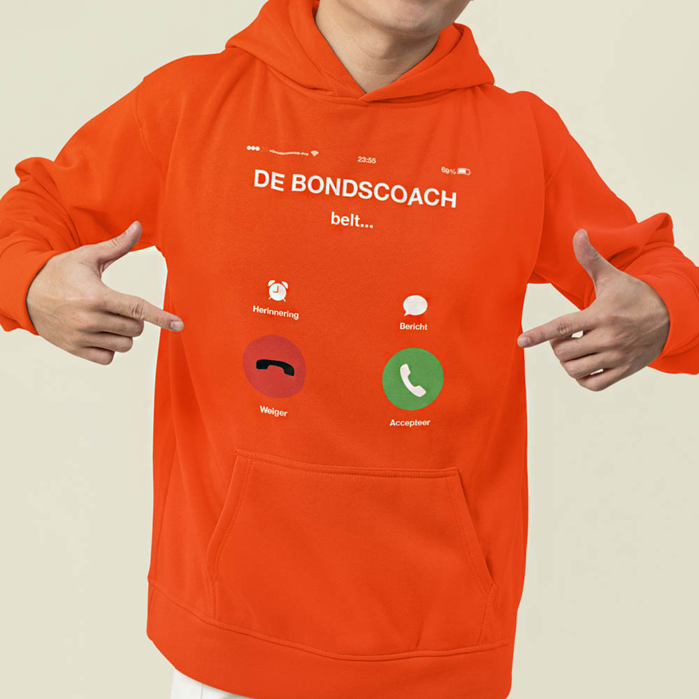 Oranje Hoodie De Bondscoach Belt