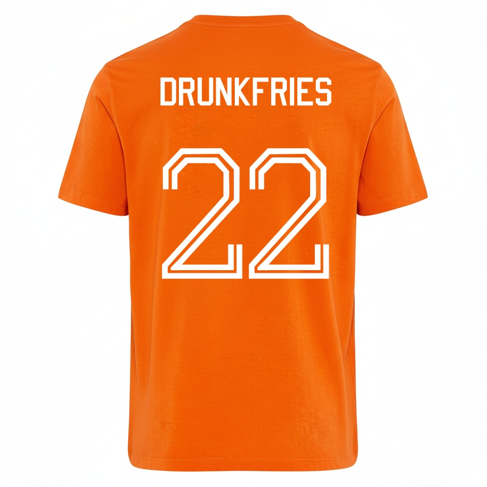 Oranje T-shirt Drunkfries