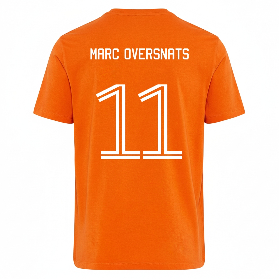 Oranje T-shirt Marc Oversnats