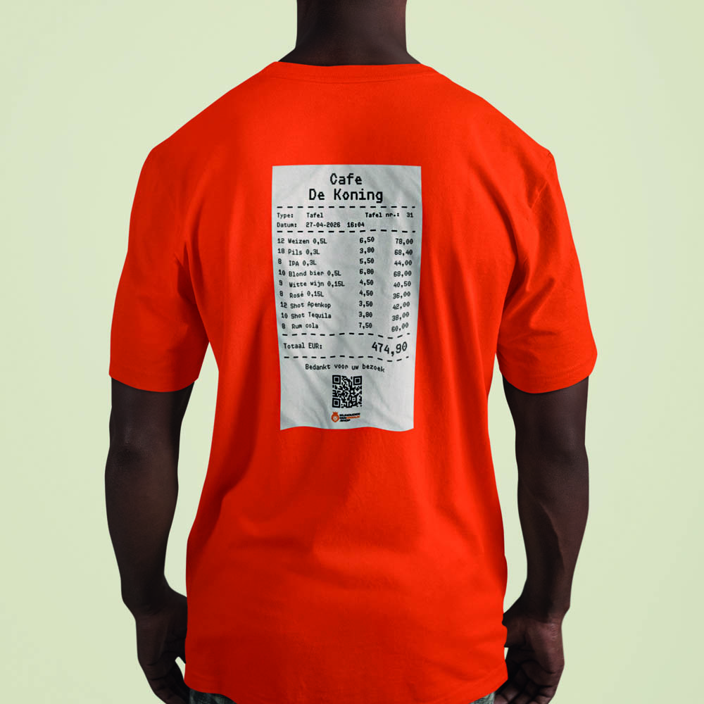 Oranje T-shirt Koningsdag Bonnetje