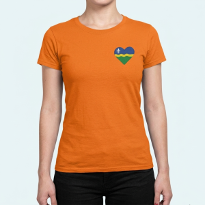 Oranje T-shirt Dames Flevoland hartje