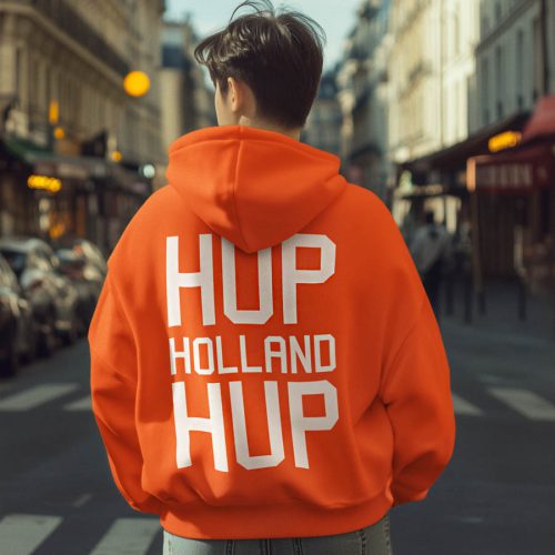 Oranje WK Hup Holland Hup hoodie Achterkant