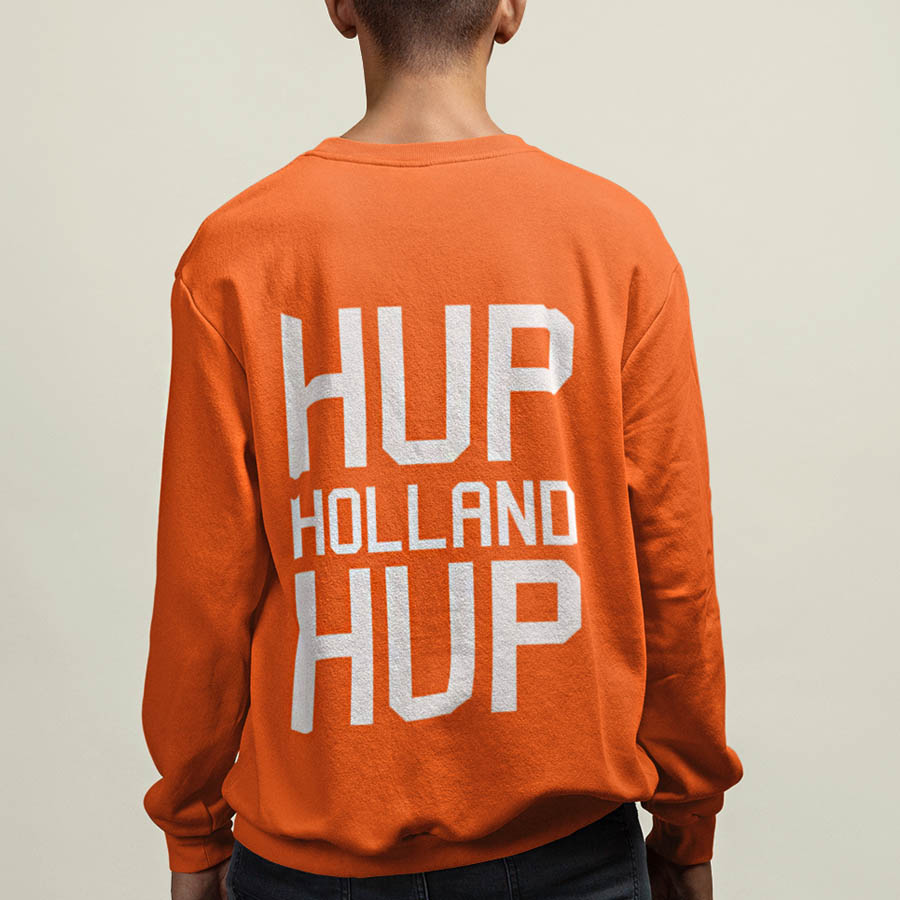 Oranje WK Hup Holland Hup trui Achterkant