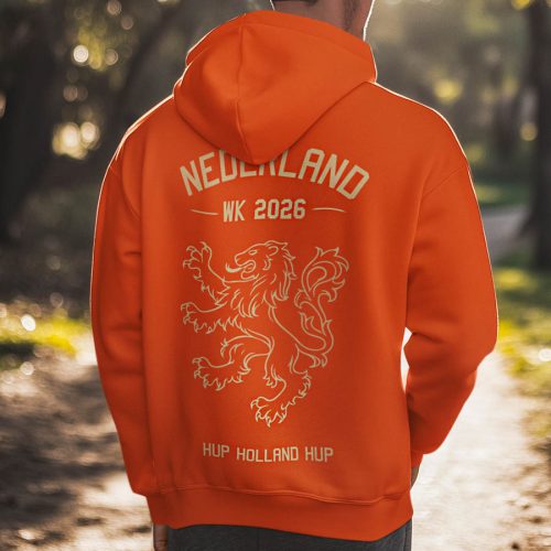 Oranje WK Nederland WK Leeuw Hoodie Achterkant