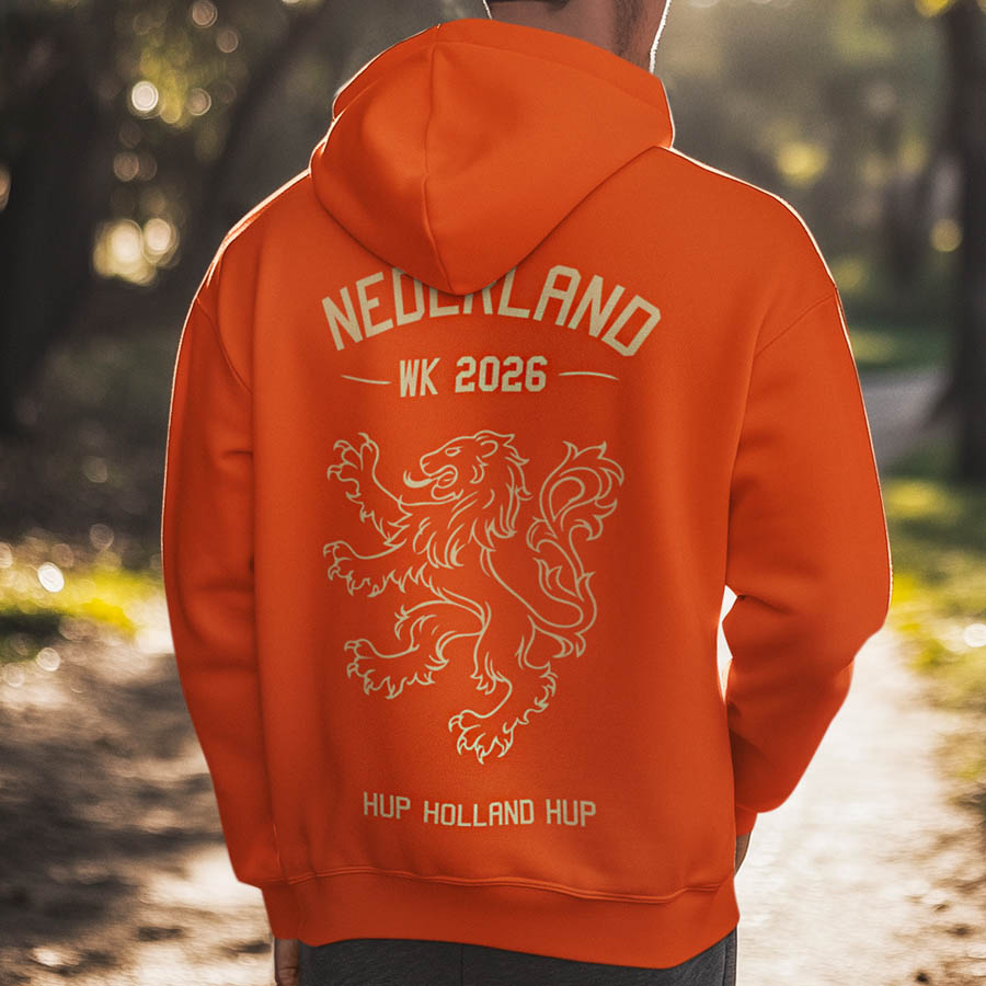 Oranje WK Nederland WK Leeuw Hoodie Achterkant