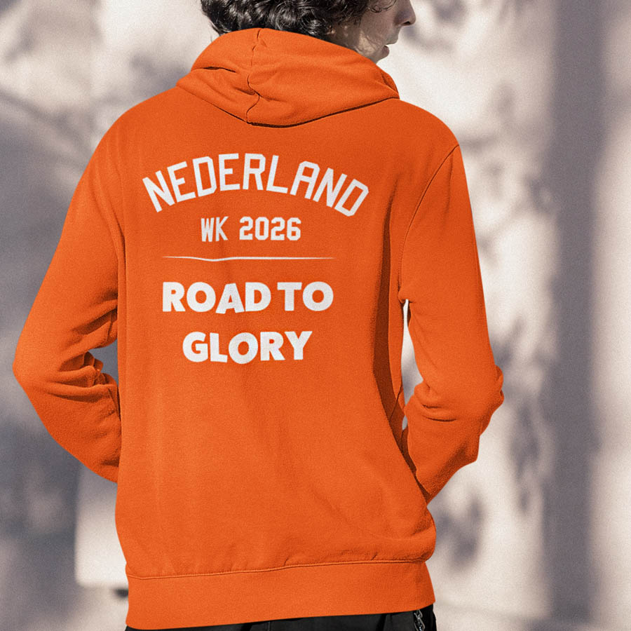 Oranje WK Nederland WK Road to glory Hoodie Achterkant