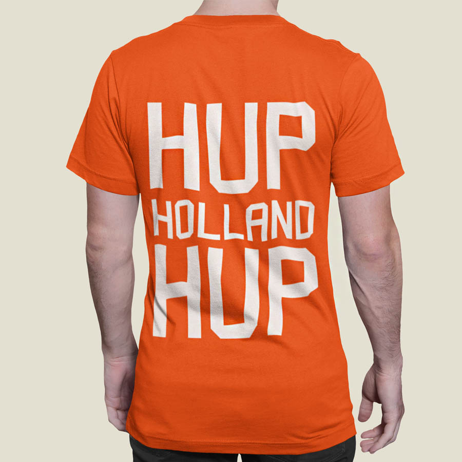 Oranje WK T-shirt Hup Holland Hup Achterkant